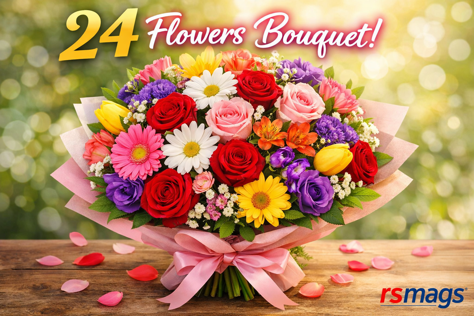 24 flowers bouquet