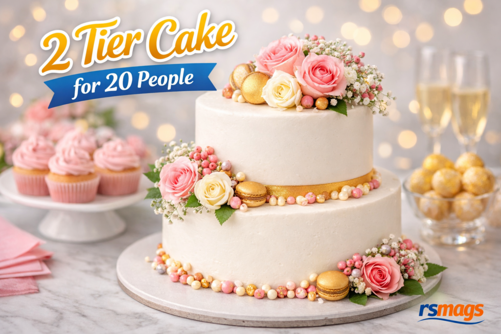 2 tier cake for 20 people